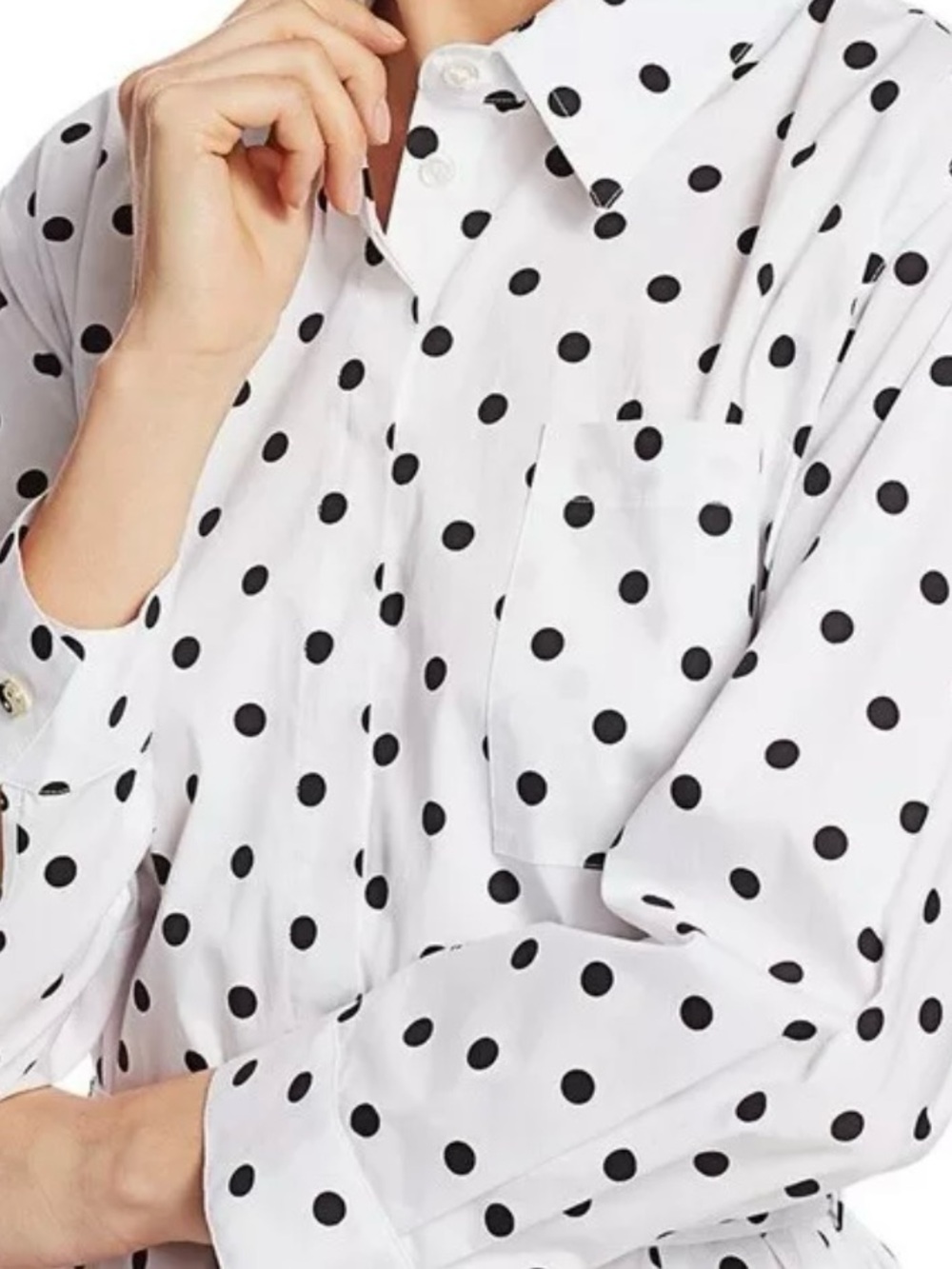 STAUD White Maxi Dress with Black Polka Dots sold out - Picture 6 of 9
